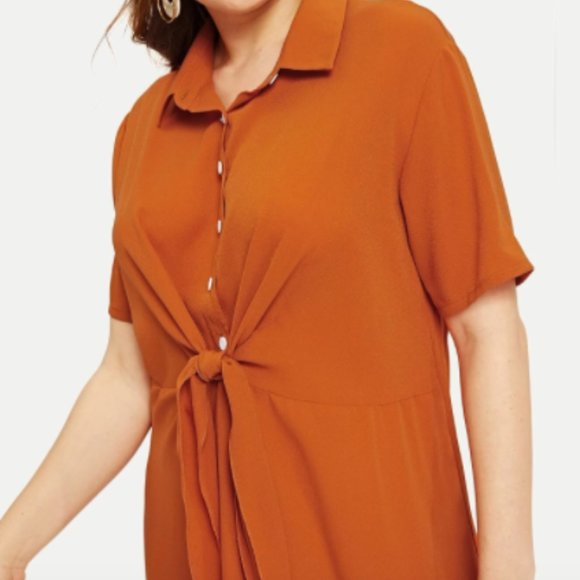 Forever 21 Brown Squash Tunic NWOT Sz S - Picture 4 of 14